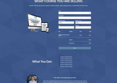 Course Funnel Checkout Page