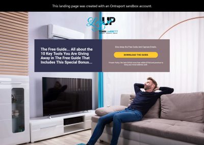 Free Guide Download page (masculine theme)