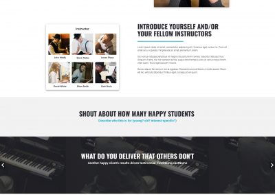 Music Lessons Opt-in page