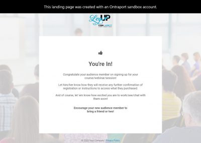 Simple Webinar Registration Confirmation